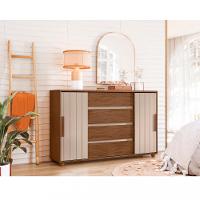 Cômoda 2 Portas 4 Gavetas Flex Evidenza Albatroz - 1