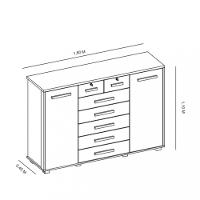Cômoda 2 Portas 7 Gavetas Fontana Albatroz - 4