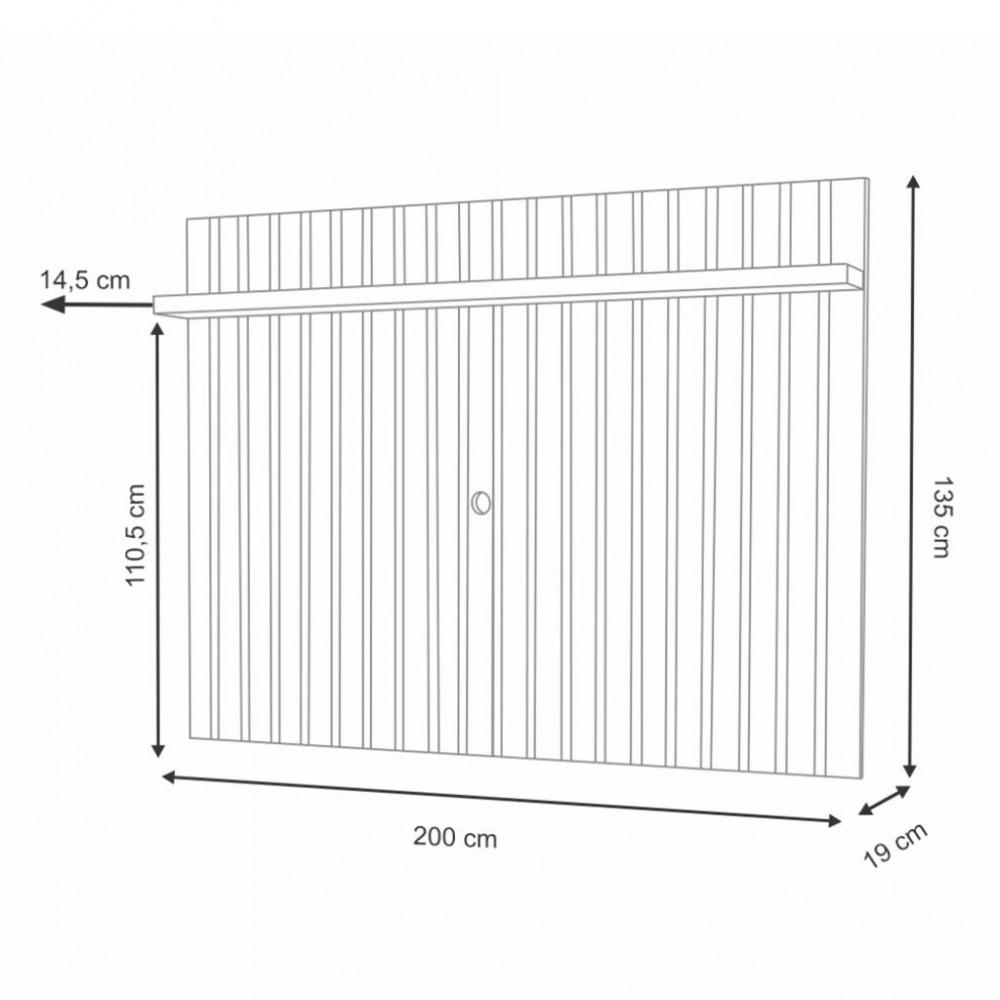 Painel Ripado para Tv até 70 Polegadas Link 2.0 HB Móveis - 3