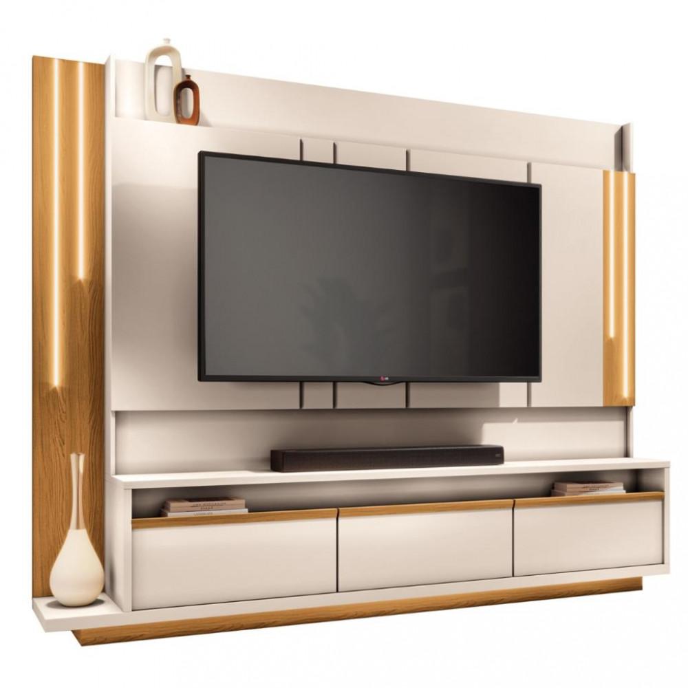 Estante Home para Tv até 75 Polegadas 3 Gavetas com Led Montane HB Móveis - 2