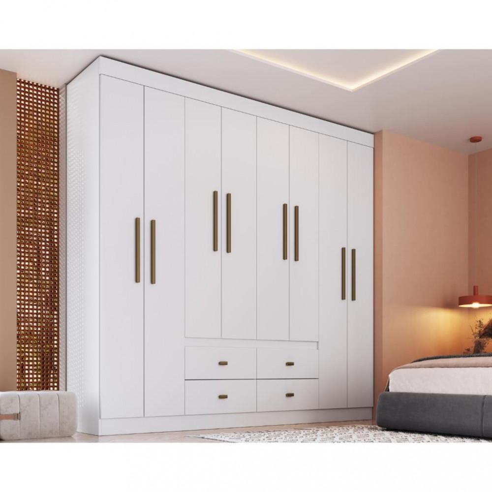 Guarda Roupa Casal 8 Portas 4 Gavetas Las Vegas Doripel - 1