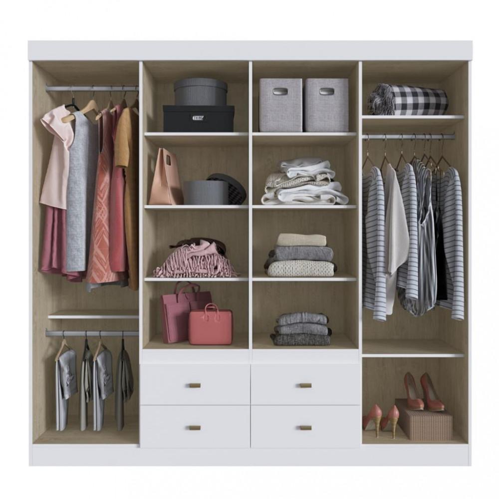 Guarda Roupa Casal 8 Portas 4 Gavetas Las Vegas Doripel - 3