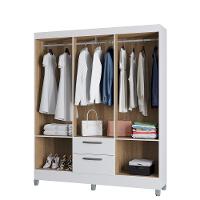 Guarda Roupa Casal com Espelho 6 Portas 2 Gavetas Multi Poquema - 4
