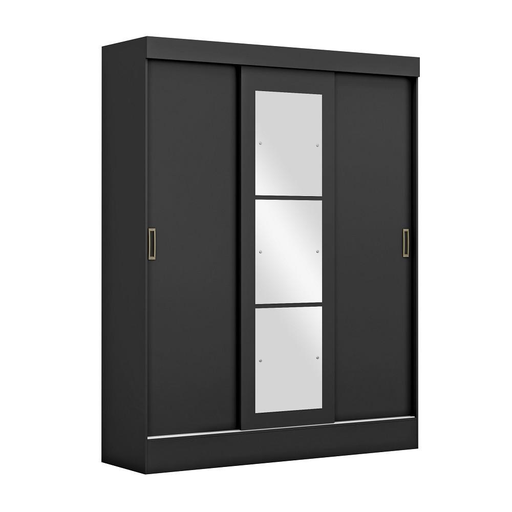 Guarda Roupa Casal com Espelho 3 Portas de Correr San Marino Maxel Móveis - 2