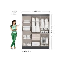 Guarda Roupa Casal com Espelho 3 Portas de Correr San Marino Maxel Móveis - 4