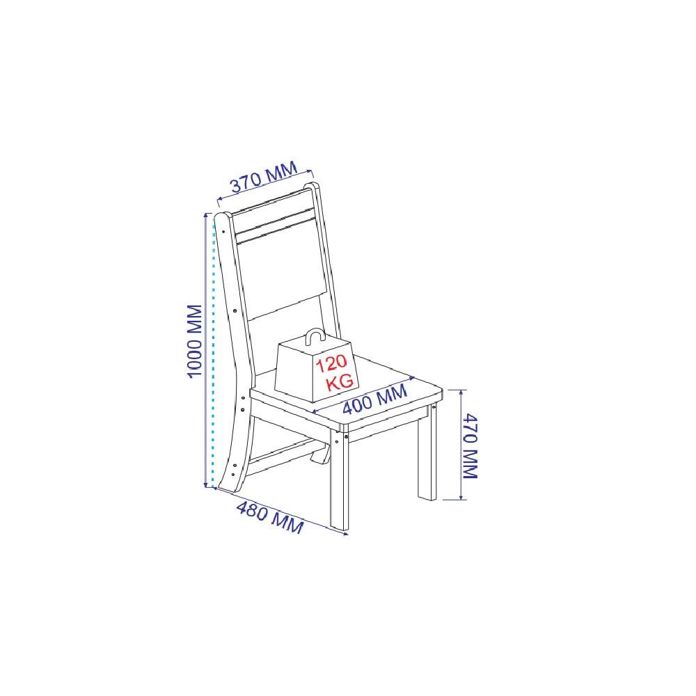 Conjunto de Mesa 90cm 4 Cadeiras Linho Lisboa Indekes - 3