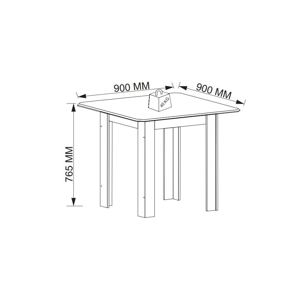 Conjunto de Mesa 90cm 4 Cadeiras Linho Lisboa Indekes - 4
