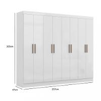 Guarda Roupa Casal 8 Portas 4 Gavetas Paris Maxel Móveis - 3