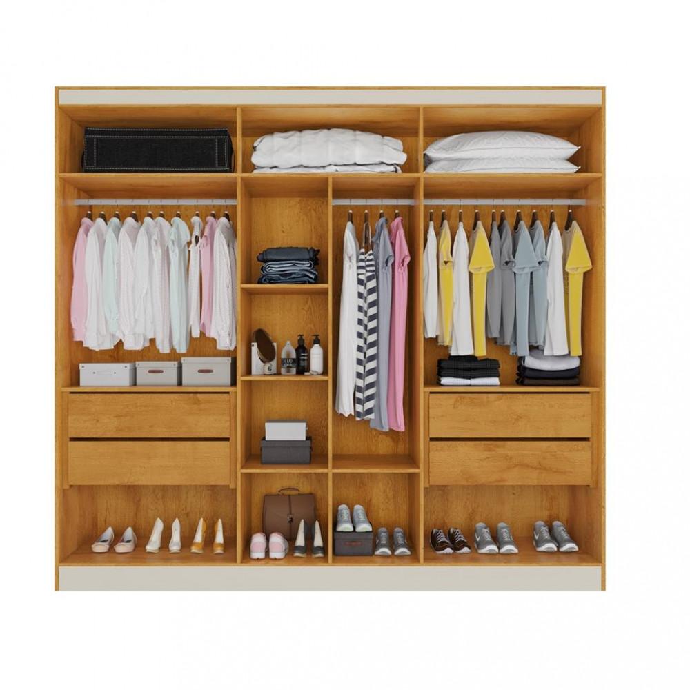 Guarda Roupa Casal 6 Portas 4 Gavetas MDF Oslo Made Marcs - 3