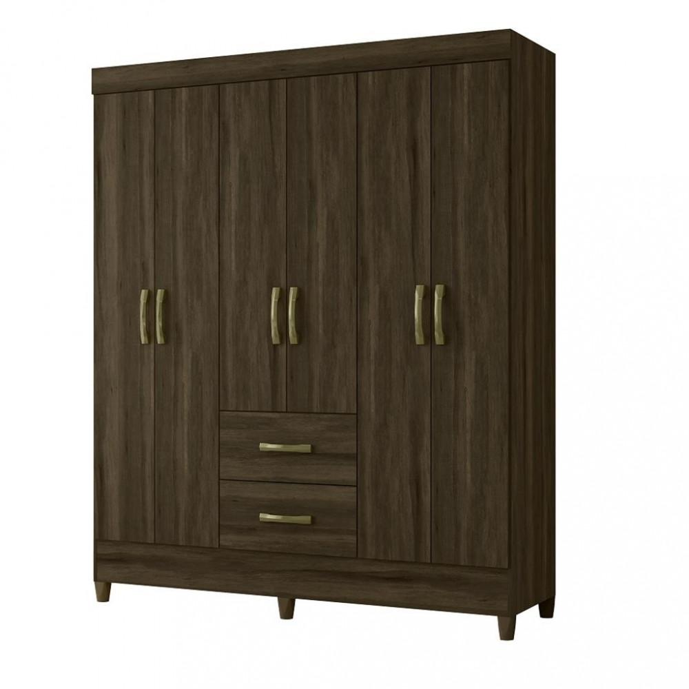 Guarda Roupa Casal 6 Portas 2 Gavetas Mobi Albatroz - 2