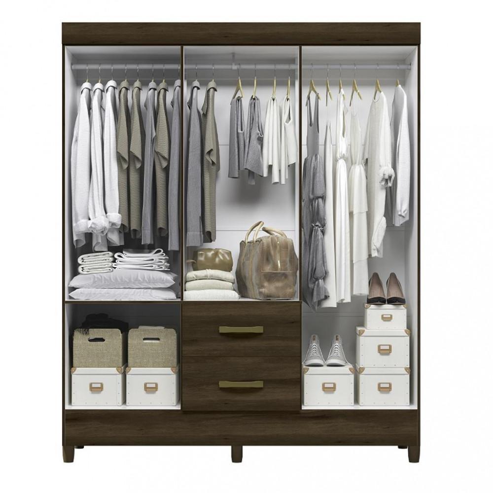 Guarda Roupa Casal 6 Portas 2 Gavetas Mobi Albatroz - 3