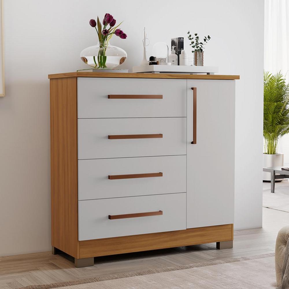 Cômoda 4 Gavetas 1 Porta NT 5185 Notável Móveis - 1
