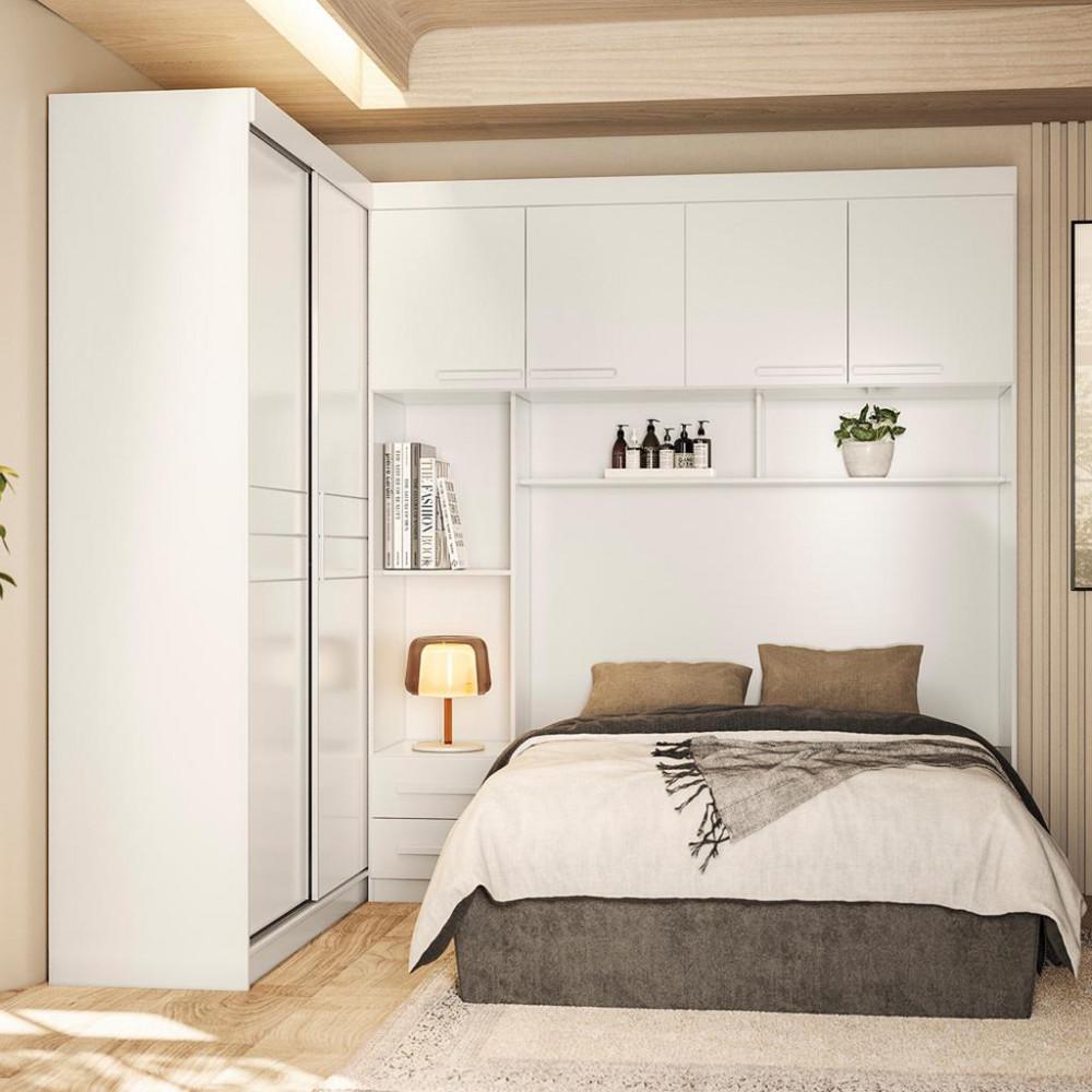 Dormitório Modulado Casal 6 Portas 2 Gavetas Florença Moval - 6