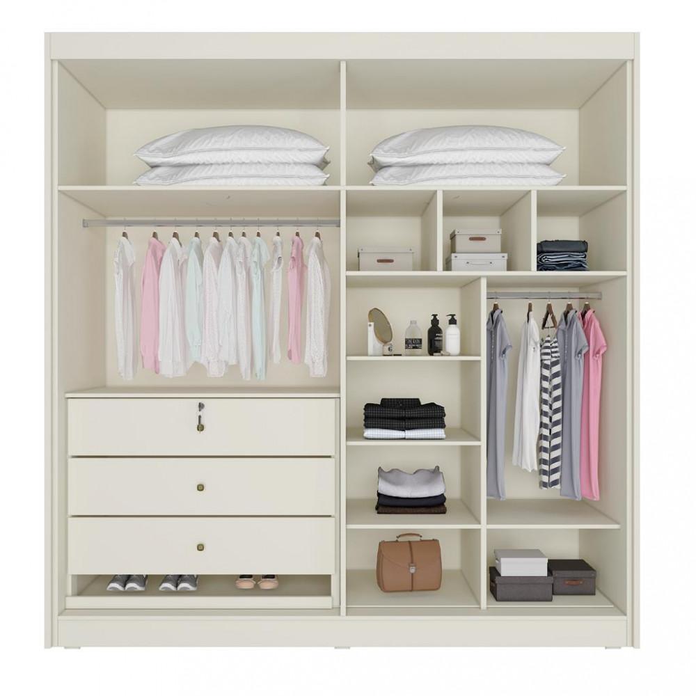 Guarda Roupa Casal 4 Portas 3 Gavetas Potente Móveis Europa - 3