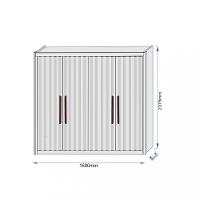 Guarda Roupa Casal 4 Portas 3 Gavetas Potente Móveis Europa - 4