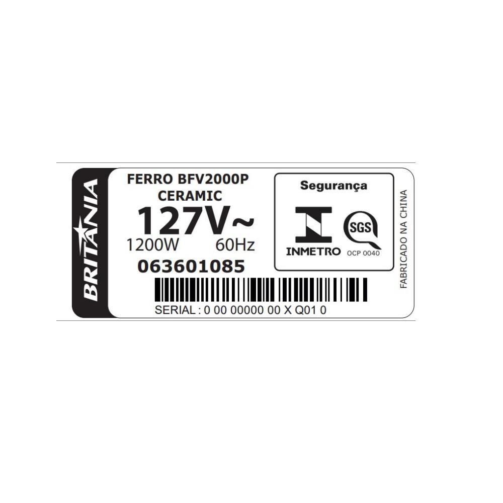 Ferro de Passar Roupa a Vapor Britânia BFV2000P 1200W - 9