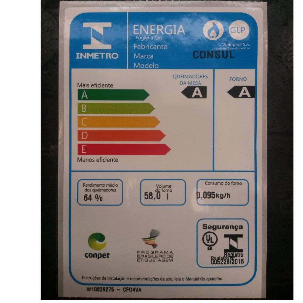 Fogão 4 Bocas Consul CFO4VARUNA Acendimento Automático - 6