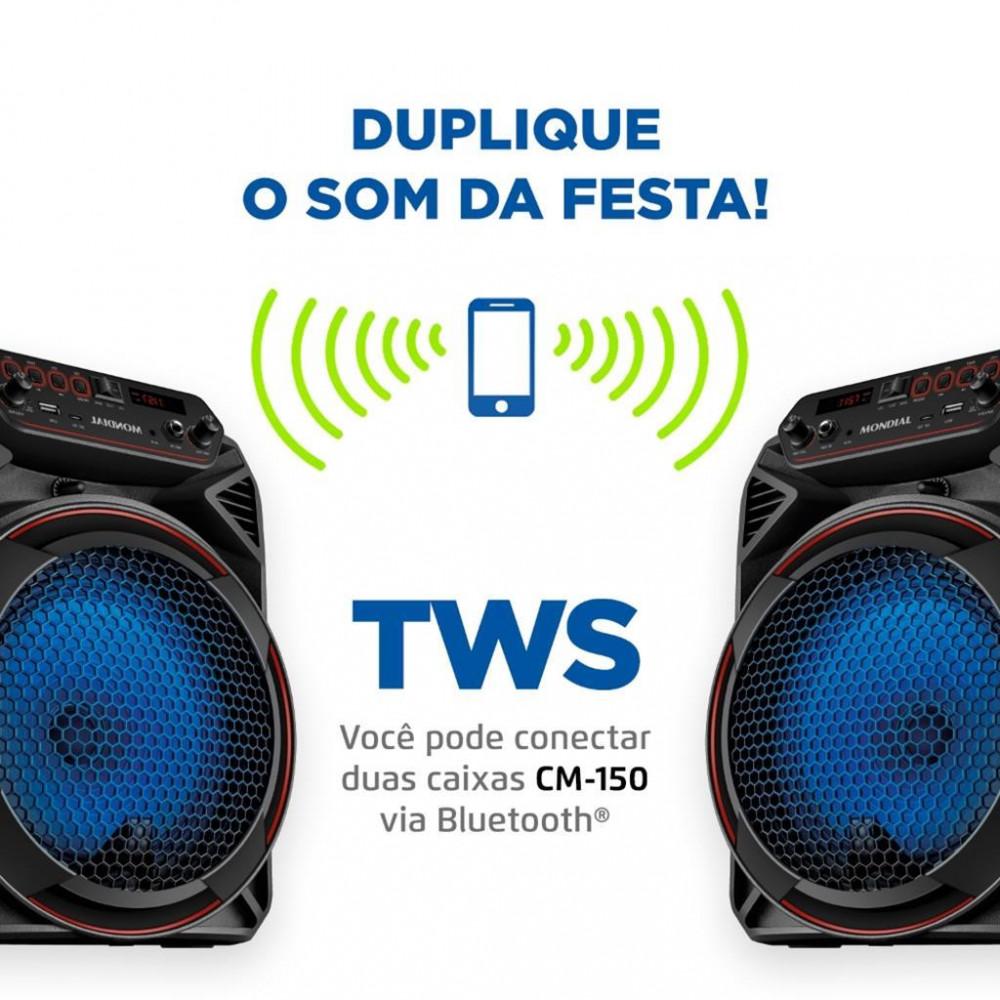 Caixa de Som Mondial CM-150 Amplificada Connect Party Plus - 3