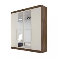 Guarda Roupa Casal Espelho 4 Portas 3 Gavetas Nantes Móveis Europa - 2