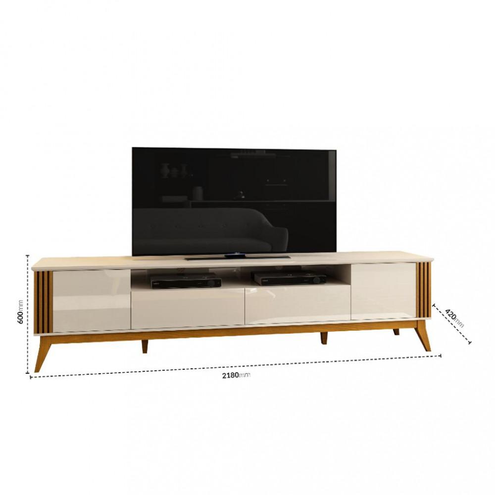 Rack para TV até 75 Polegadas 2 Portas 2 Gavetas 220cm Morgan EDN Móveis - 3