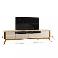 Rack para TV até 75 Polegadas 2 Portas 2 Gavetas 220cm Morgan EDN Móveis - 3