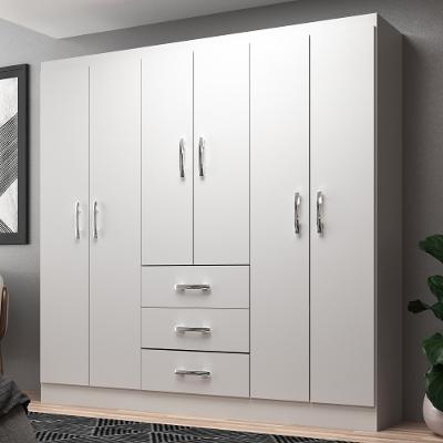 Guarda Roupa Casal 6 Portas 3 Gavetas Servilha Evidência Móveis