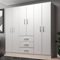 Guarda Roupa Casal 6 Portas 3 Gavetas Servilha Evidência Móveis - 1