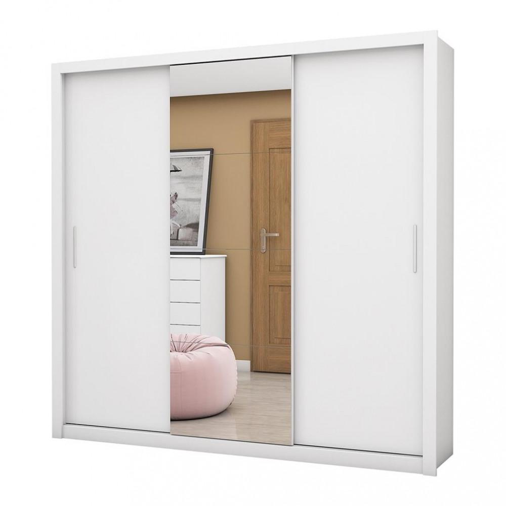 Guarda Roupa Casal Espelho 3 Portas 4 Gavetas Luna Plus Carioca Móveis - 2