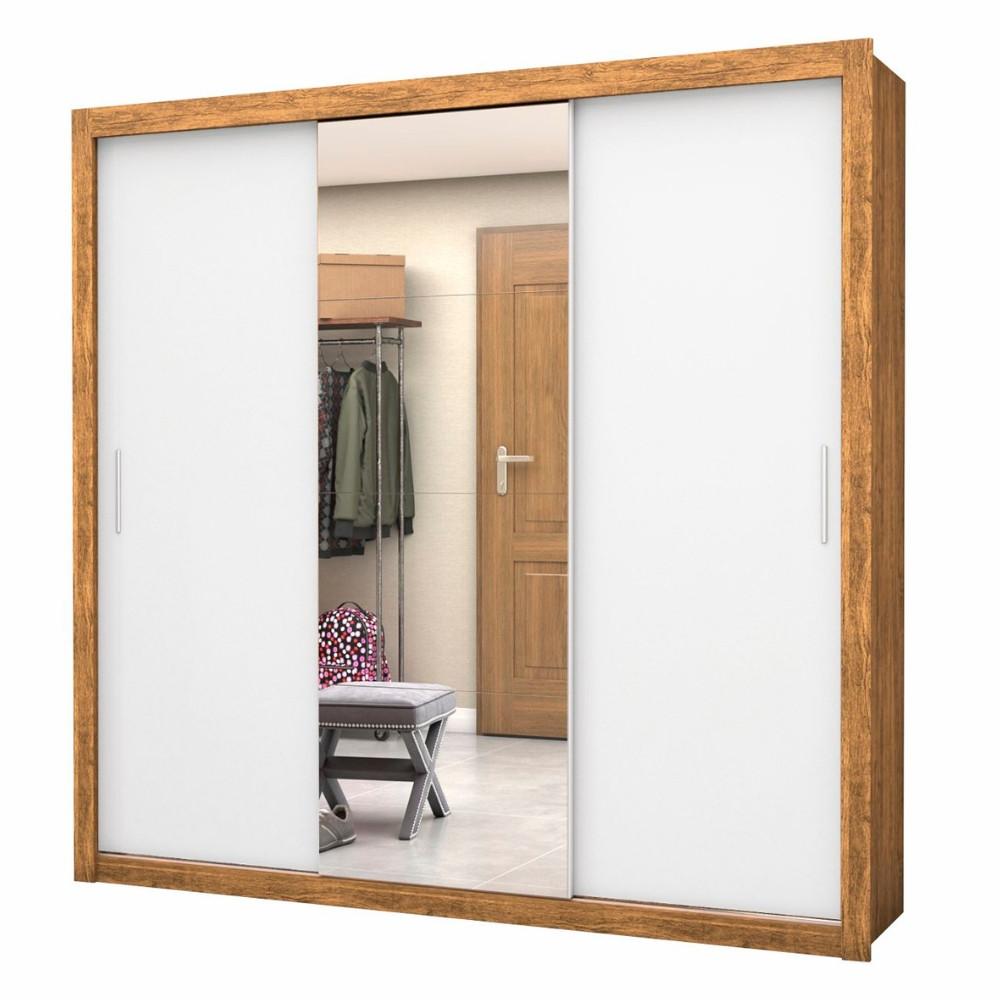 Guarda Roupa Casal Espelho 3 Portas 4 Gavetas Luna Plus Carioca Móveis - 2