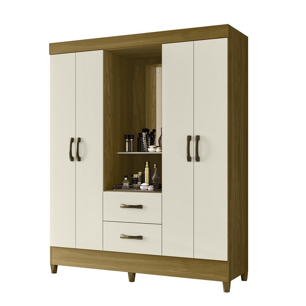 Guarda Roupa Casal Capelinha 4 Portas 2 Gavetas Mobi Albatroz - 2