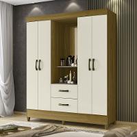 Guarda Roupa Casal Capelinha 4 Portas 2 Gavetas Mobi Albatroz - 1