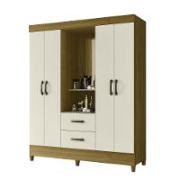 Guarda Roupa Casal Capelinha 4 Portas 2 Gavetas Mobi Albatroz - 2