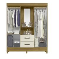 Guarda Roupa Casal Capelinha 4 Portas 2 Gavetas Mobi Albatroz - 3