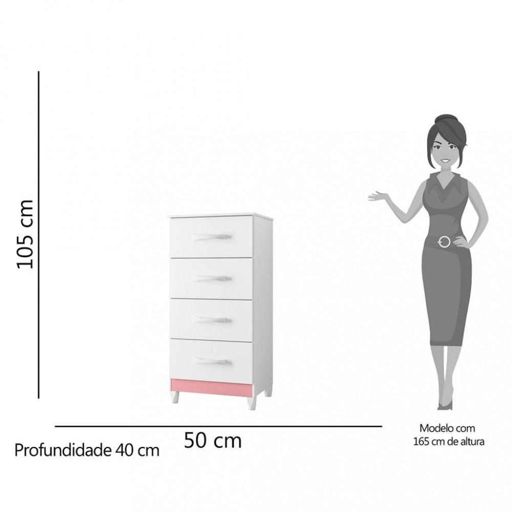 Cômoda 4 Gavetas Flex Mobi Albatroz - 4