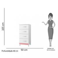 Cômoda 4 Gavetas Flex Mobi Albatroz - 4