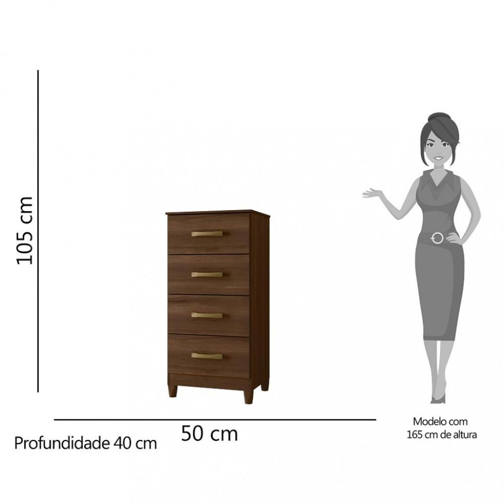 Cômoda 4 Gavetas Mobi Albatroz - 3