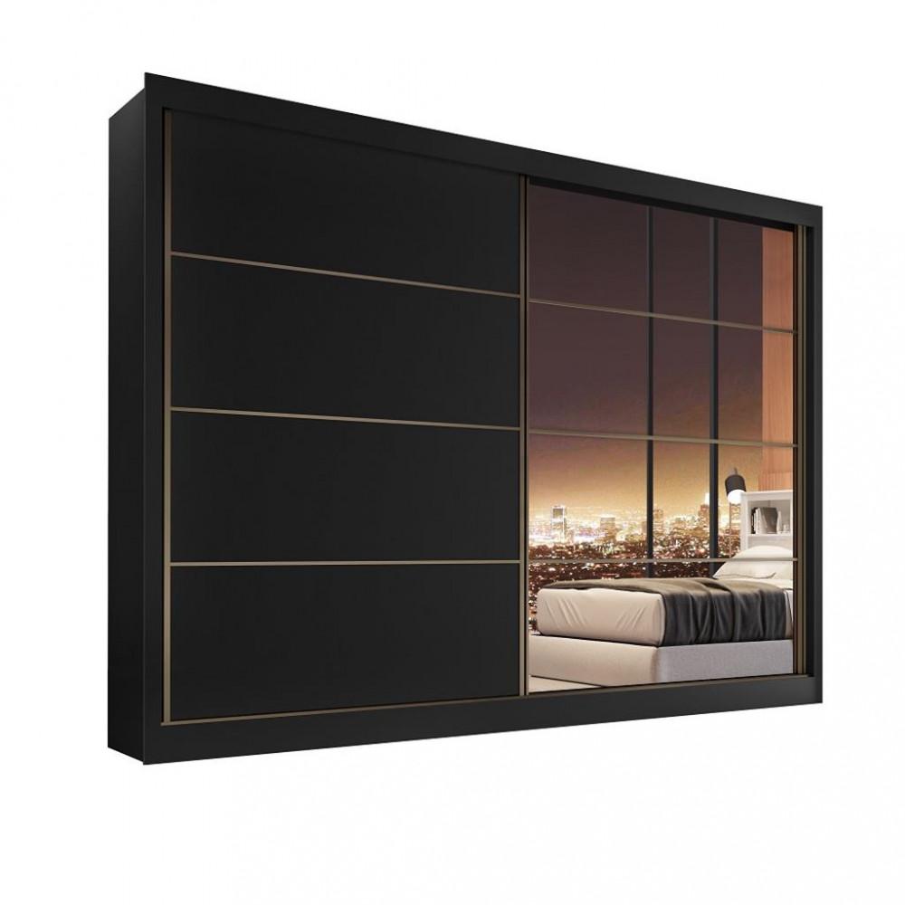 Guarda Roupa Casal com 1 Porta com espelho Servilha Made Marcs - 2