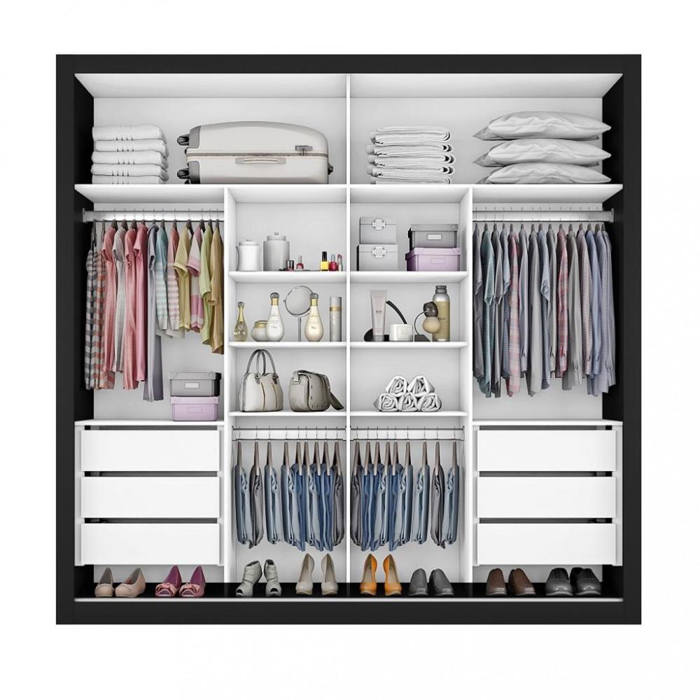 Guarda Roupa Casal com 1 Porta com espelho Servilha Made Marcs - 3