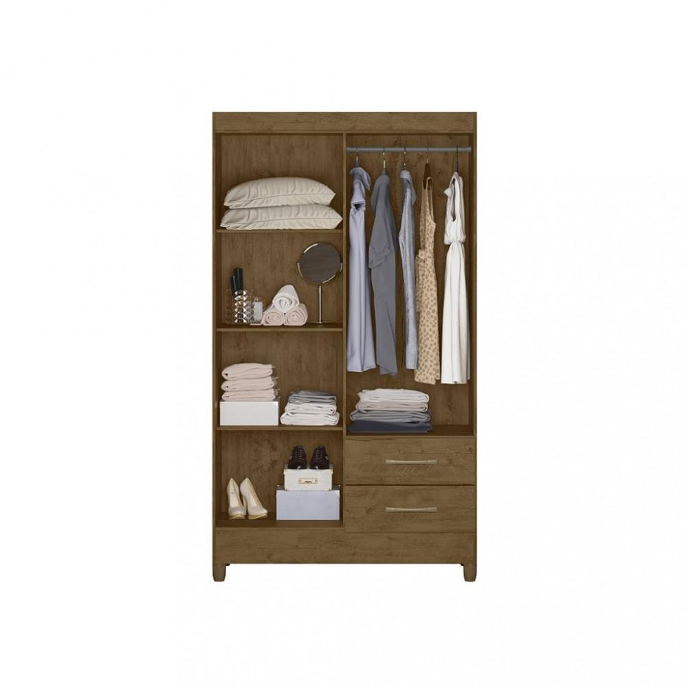 Guarda Roupa Solteiro 4 Portas 2 Gavetas Chile Moval - 3