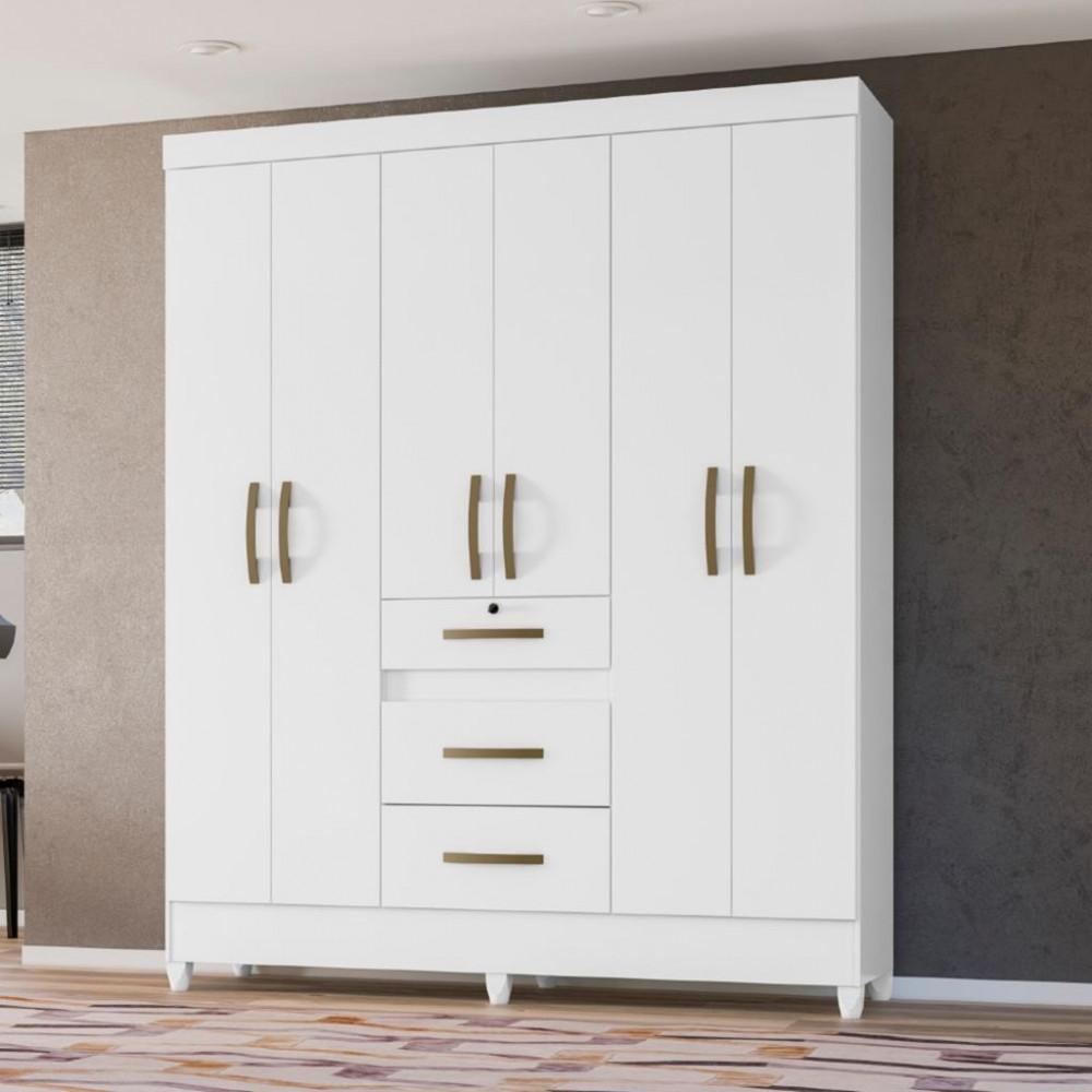 Guarda Roupa 6 Portas 3 Gavetas Itatiba Moval - 1