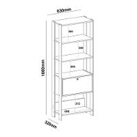 Estante para Livros 1 Porta Match Artely - 5
