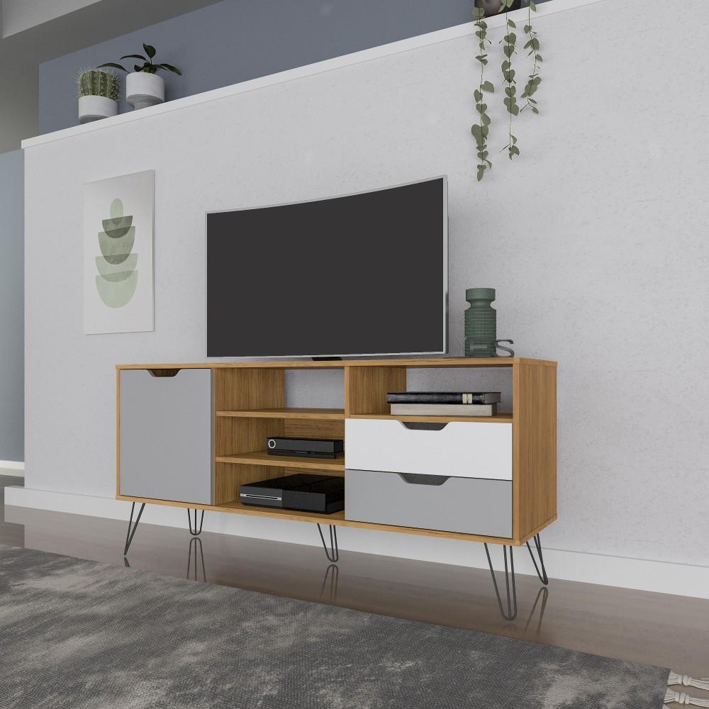 Rack para TV até 60 Polegadas 1 Porta 2 Gavetas Estocolmo Artely - 1