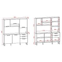Cozinha Compacta 6 Portas 2 Gavetas Ferrara Kits Paraná - 4