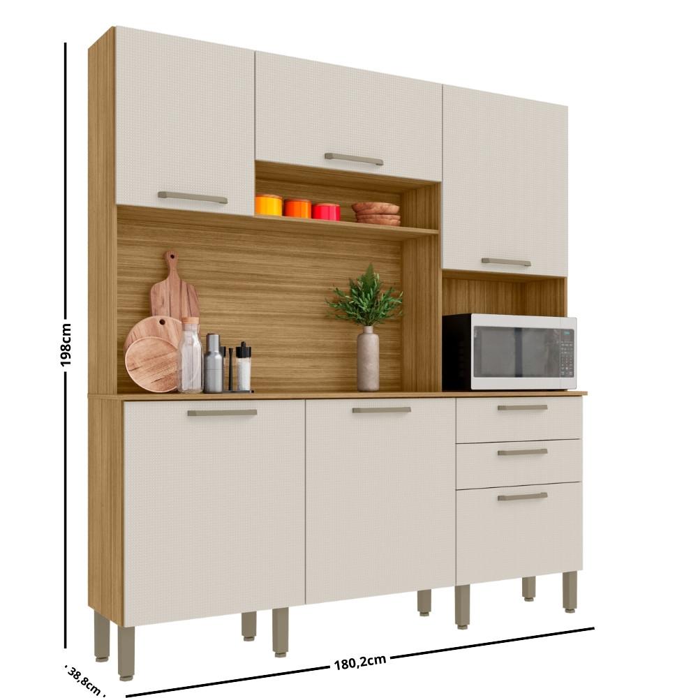 Cozinha Compacta 6 Portas 2 Gavetas Ferrara Kits Paraná - 4