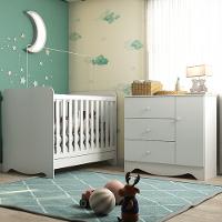 Quarto Infantil Berço e Cômoda Ben Móveis Peroba - 1