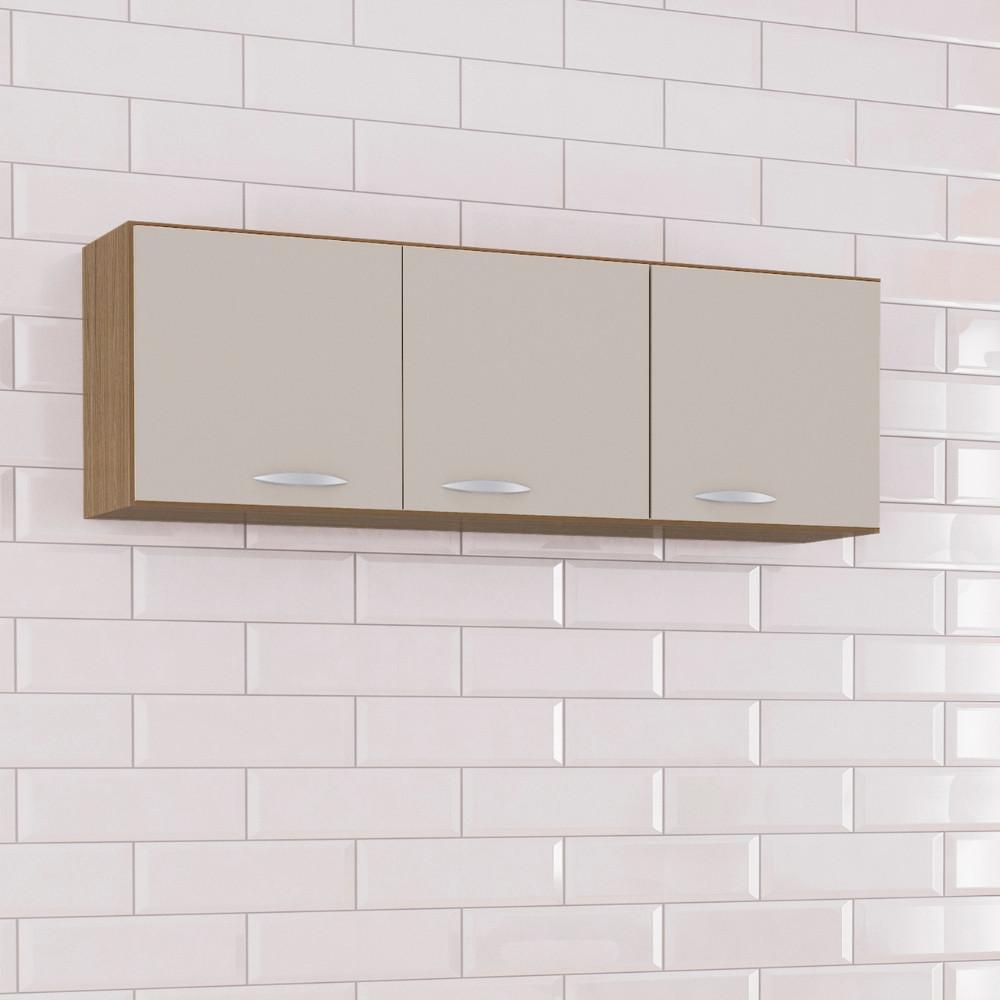 Armário Aéreo 3 Portas 120cm A843 Cristal Poquema - 1