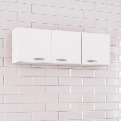 Armário Aéreo 3 Portas 120cm A843 Cristal Poquema