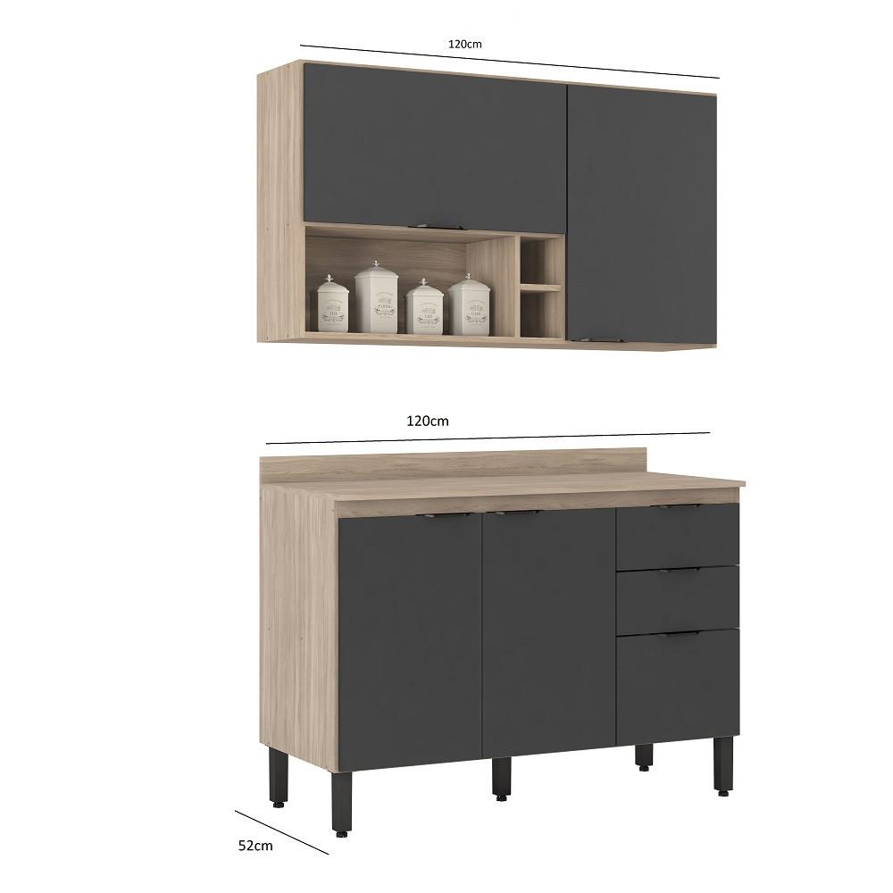 Cozinha Compacta com Tampo FI0012 Firenza Demobile - 4