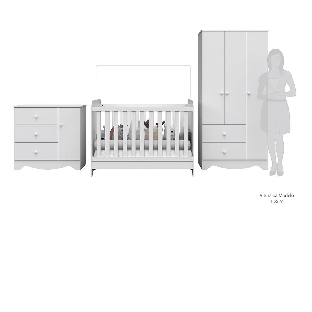 Quarto Infantil Berço,Cômoda e Guarda Roupa Ben Móveis Peroba - 2
