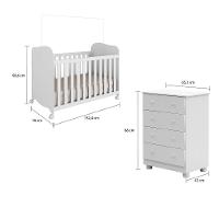 Quarto Infantil Berço e Cômoda Uli Junior Móveis Peroba - 2